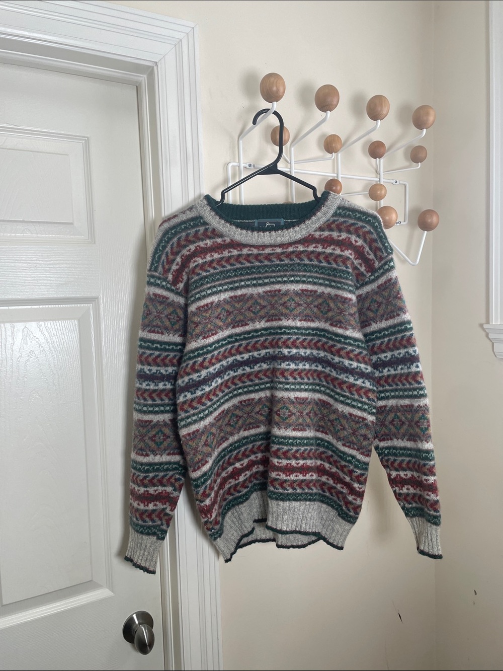 Woolrich Wool Fair Isle Crewneck Sweater - Multi-Color L